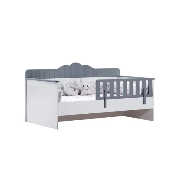 Karyola, Flower Montessori Karyola - Antrasit + 1 Adet Comfort Yatak - Resim 4