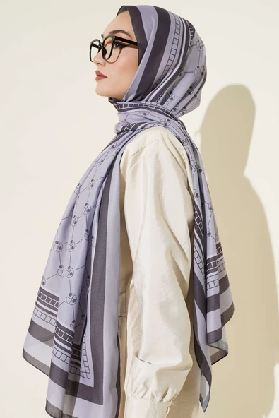 Pacman Desen Soft Şal Kayrak Grisi - Resim 3