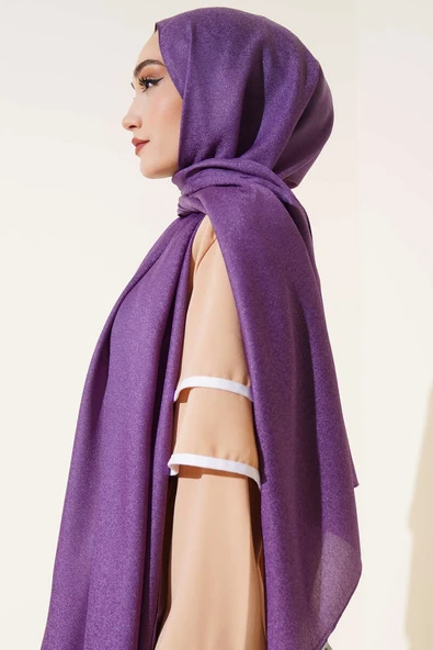 Pırıltı Soft Şal Lila - Resim 3