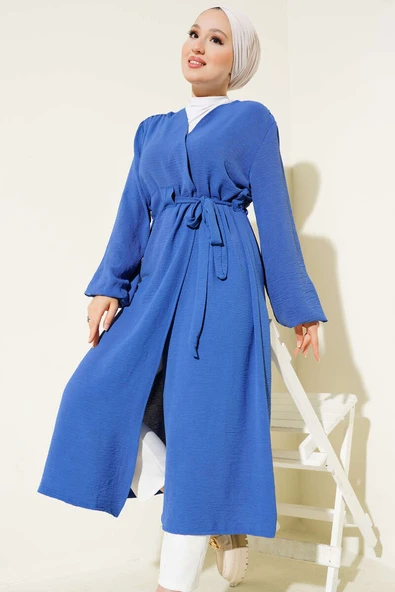 Ayrobin İçten Bağcıklı Hırka Indıgo ürün görseli