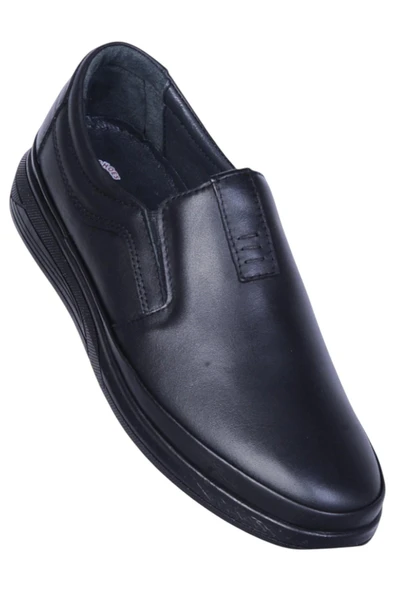 Berenni ME831 Siyah Kauçuk Deri Erkek Casual Ayakkabı ürün görseli 1