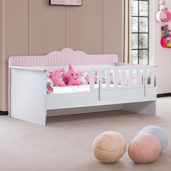 Karyola, Flower Montessori Karyola - Pembe + 1 Adet Comfort Yatak - Resim 2