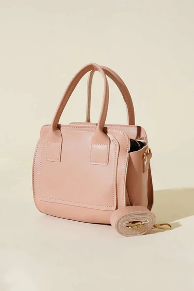 Fermuarlı Kare Çanta Pudra ürün görseli 1