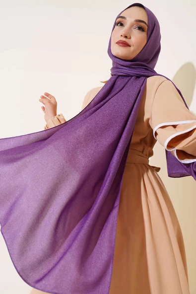 Pırıltı Soft Şal Lila ürün görseli 1