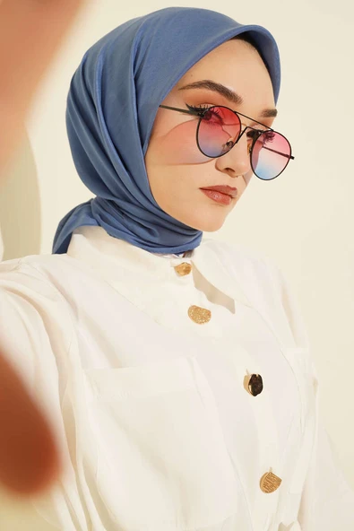 Basic Eşarp Mavi -84 ürün görseli 1