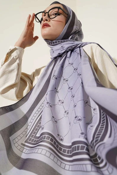 Pacman Desen Soft Şal Kayrak Grisi ürün görseli 1