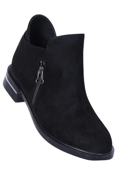 Ayakcenter By16 Süet Siyah Ayışığı Kadın Düz Bot ürün görseli 1