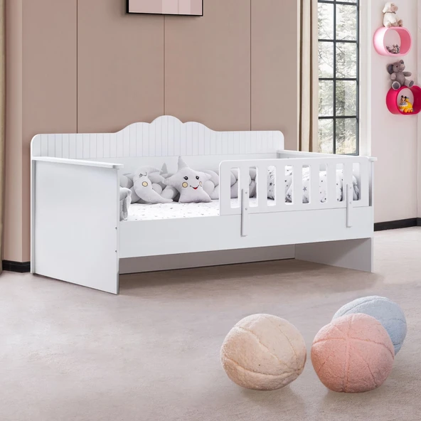 Karyola, Flower Montessori Karyola - Beyaz + 1 Adet Comfort Yatak - Resim 2