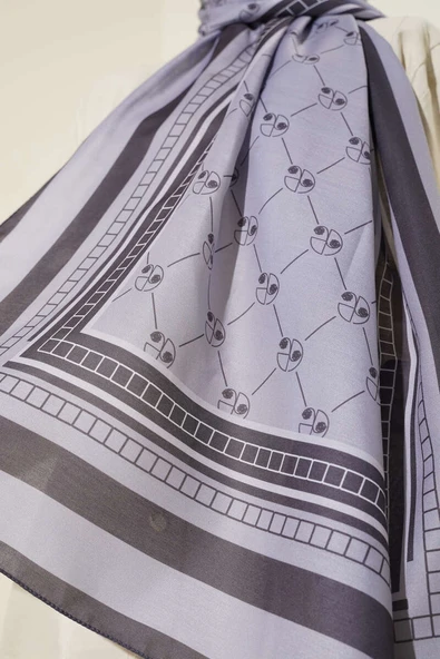 Pacman Desen Soft Şal Kayrak Grisi - Resim 4