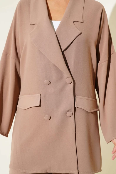 Kruvaze Basic İkili Takım Latte - Resim 4