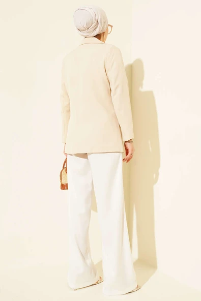 Basic Cepli Ceket Bej - Resim 3