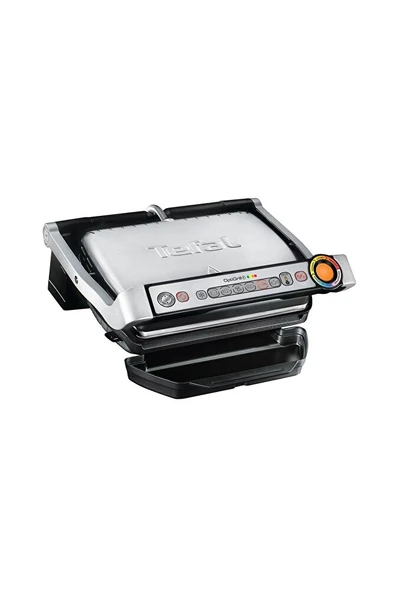 OptiGrill+ 4 Porsiyon Kapasiteli 2000 Watt 6 Programlı Barbekü Izgara ve Tost Makinesi - Inox