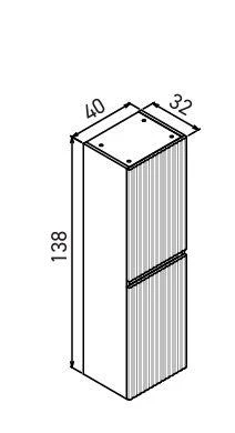 Orka Lentia 160 cm Mat Kaşmir Banyo Dolabı Takımı ve Boy Dolabı - Resim 3