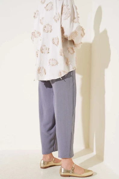 Çımalı Belinden Bağlamalı Pantolon Kaynak Grisi - Resim 3