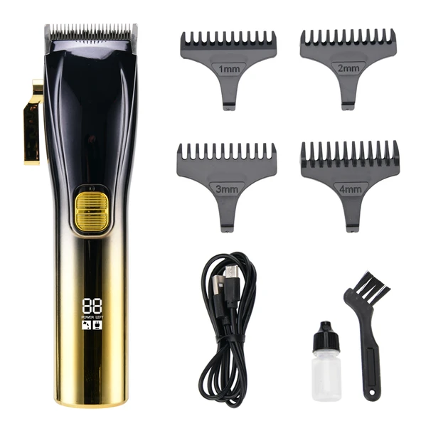 WA-070 Profesyonel Şarjlı Saç,Sakal,Ense,Vücut Traş Kesme Makinesi / Ergonomik Tasarım, Uzun Pil Ömrü, LED Ekran