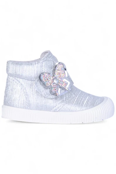 Herbebe 011 Simli Gümüş Kız Çocuk Bot - Resim 2