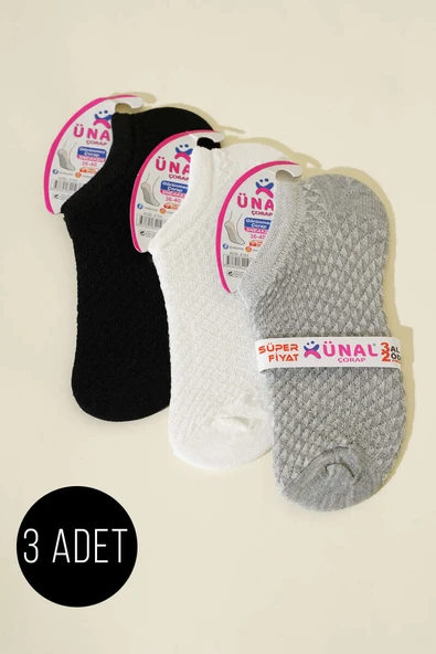 Kadın Sneaker Üçlü Çorap Asorti 2 ürün görseli