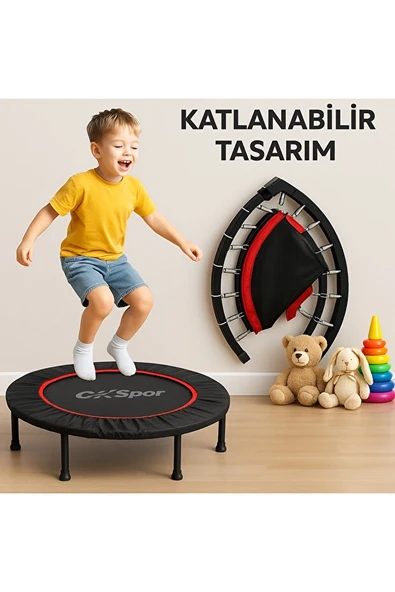 102 cm (40 Inç  )Trambolin Metal Yay Mavi Deluxe Trampolin ürün görseli