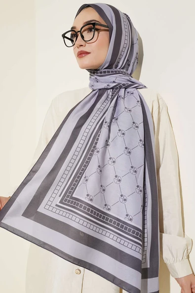 Pacman Desen Soft Şal Kayrak Grisi - Resim 2