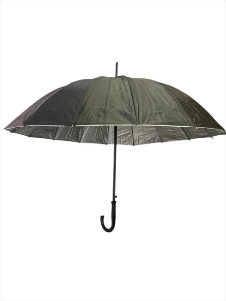 Baston Şemsiye Siyah İçi Gümüş Renk RW86 - 3