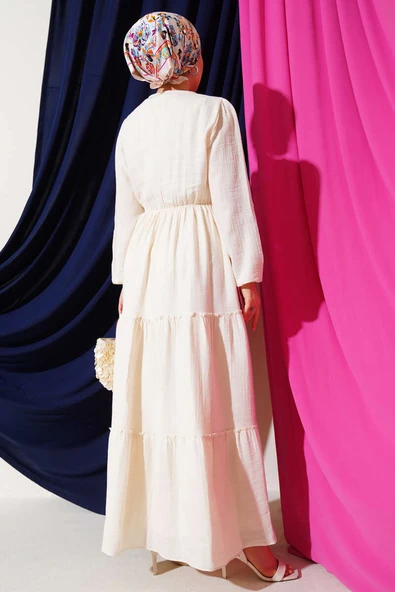 Beli Lastikli Kat Elbise Taş - Resim 3