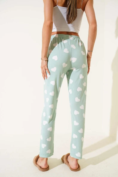 Desenli Pijama Yeşil - Resim 3