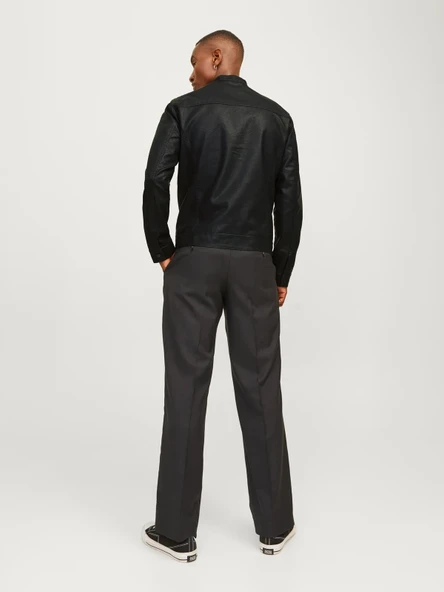 Jack&jones 12182461 Erkek Deri Mont - Siyah - Resim 3