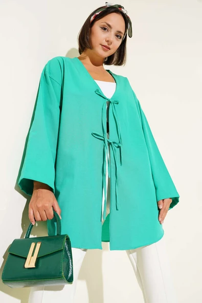 Salaş Önden Bağlamalı Kimono Benetton ürün görseli 1