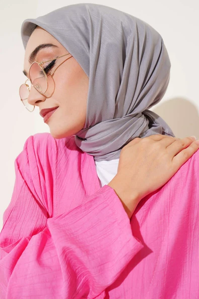 Basic Eşarp Gri -06 ürün görseli 1