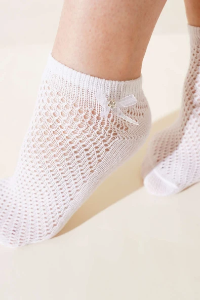 Bayan File Çorap Beyaz - Resim 2