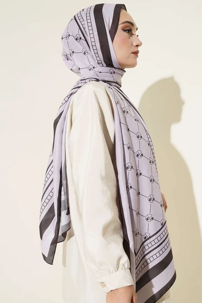 Pacman Desen Soft Şal Pudra - Resim 3