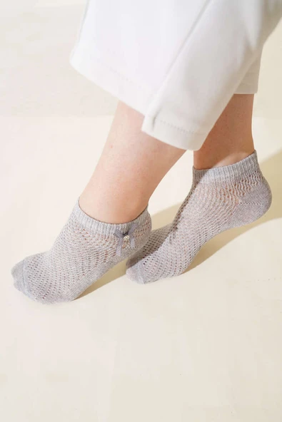 Bayan File Çorap Gri ürün görseli