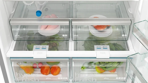 Siemens KG86NAID2N iQ500 Alttan Donduruculu Buzdolabı 186 x 86 cm Kolay temizlenebilir Inox - 5