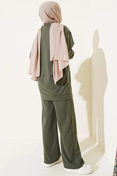 Önü Çımalı Basic İkili Takım Haki - Resim 3