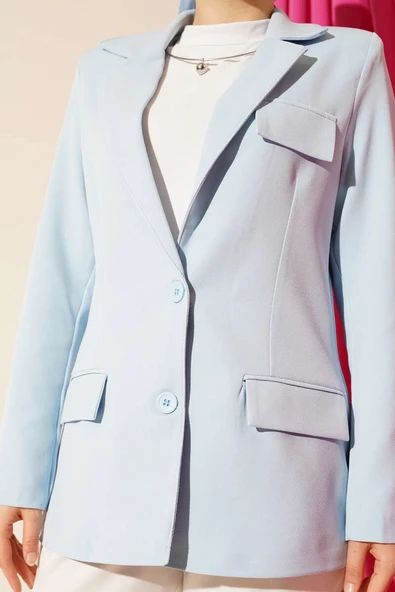 Basic Cepli Ceket Mavi - Resim 4