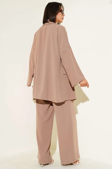 Kruvaze Basic İkili Takım Latte - Resim 3