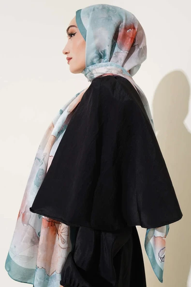 Meri Desenli Soft Şal Mint - Resim 3