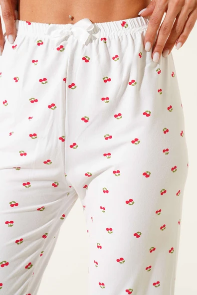 Desenli Pijama Kiraz Çiçegi - Resim 4