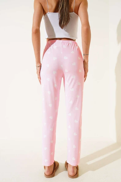 Desenli Pijama Şeker Pembe - Resim 3