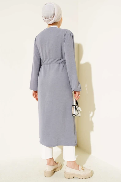 Ayrobin İçten Bağcıklı Hırka Kayrak Grisi - Resim 3