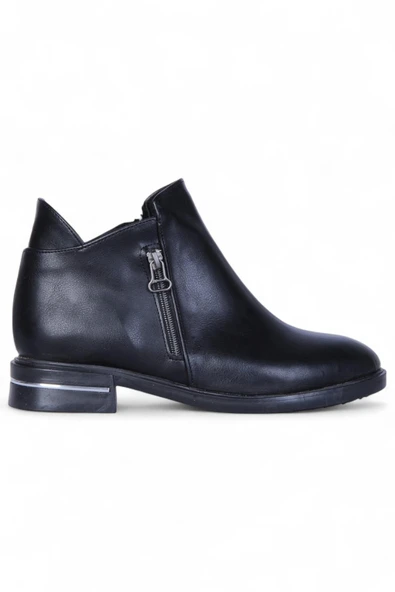 Ayakcenter By16 Cilt Siyah Ayışığı Kadın Düz Bot - Resim 2