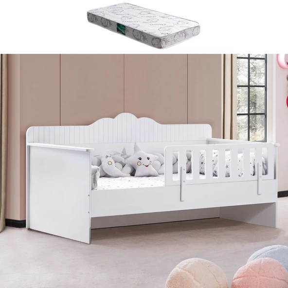 Karyola, Flower Montessori Karyola - Beyaz + 1 Adet Comfort Yatak ürün görseli