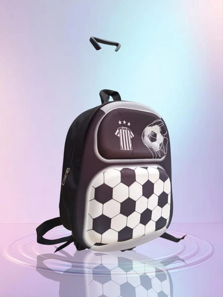 ÜÇ BOYUT BEŞİKTAŞ ÇEKÇEKLİ ANAOKUL KREŞ SIRT ÇANTA VALİZ ÇOCUK ÇANTASI (ÖLÇÜLERE BAKINIZ) - Resim 2