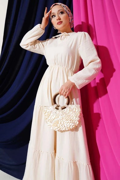 Beli Lastikli Kat Elbise Taş - Resim 2