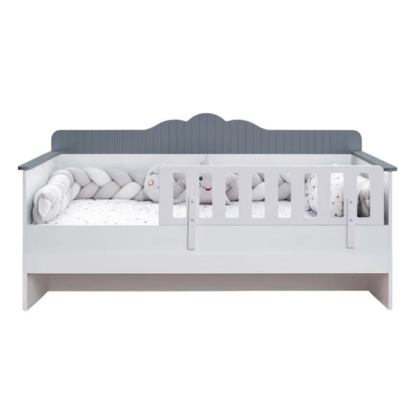 Karyola, Flower Montessori Karyola - Antrasit + 1 Adet Comfort Yatak - Resim 5