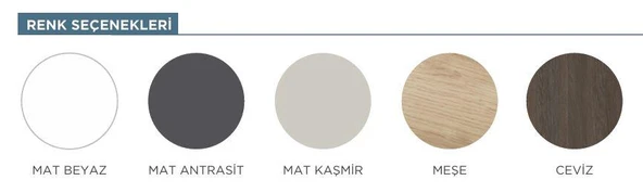 Orka Lentia 40 cm Mat Kaşmir Banyo Çamaşır Boy Dolabı - Resim 3