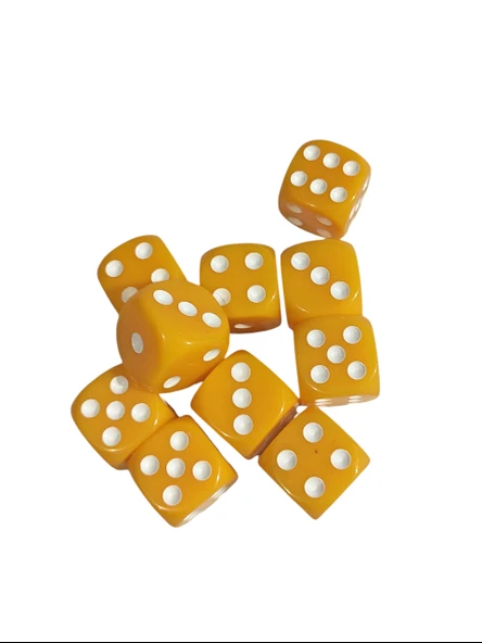 Sarı Okey Zarı Renkli Masa Oyunları Zarı - 2 Adet - Resim 5