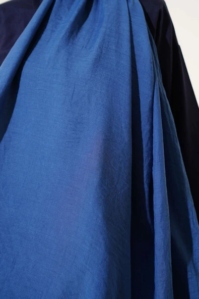 Aya Serisi İnce Pamuk Şal İndigo -160 - Resim 4