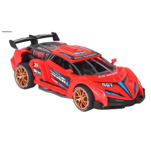 Sürtmeli Sesli Işıklı Spor Arabalar 18 cm - Kırmızı ürün görseli