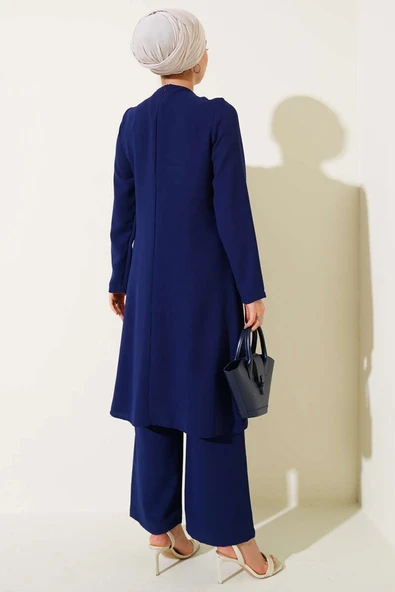 Taş Sıra Detaylı İkili Takım Lacivert - Resim 3